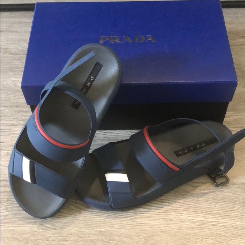 Rubber Prada sandals